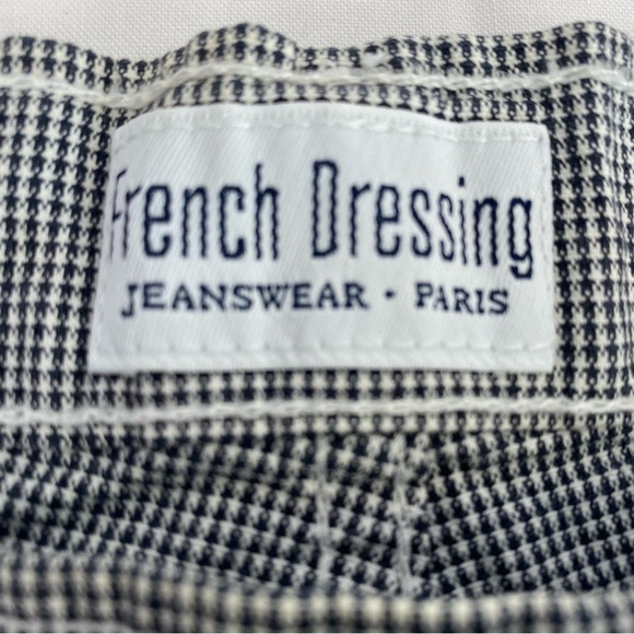 French Dressing Jeanswear Paris Black White Houndstooth Pants Women’s - Picture 7 of 9